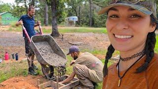 This Hard Job Got Much Easier! GLAD ITS DONE! Footers For Our New Build on our Cabin Homestead!