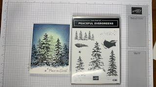 Stampin’ Up! Peaceful Evergreens Peace On Earth Card Tutorial #diy #papercrafting #christmascard