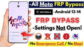 All Moto FRP Bypass 2025 Without PC -Motorola Android 14 Frp Settings Not Open -Google Account Lock!