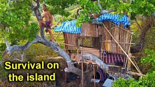 TREE HOUSE on a DESIGNED ISLAND IS READY  FIRE BATH  Jungle Survival