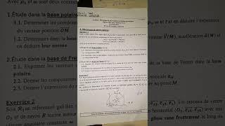 examen mécanique du point s1 fst#science#math#shorts#exercise #new#2bac#algebra#physics#pc #short