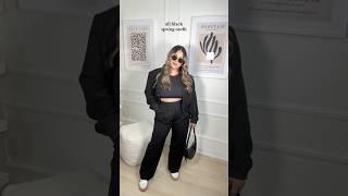 Get dressed with me for brunch  #midsizepetite #blacktrousers #trousersoutfit #sizelargefashion