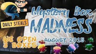 3 MYSTERY BOXES from DAILYSTEALS.COM - we unbox the MINI, JUNIOR & JUMBO sized boxes!