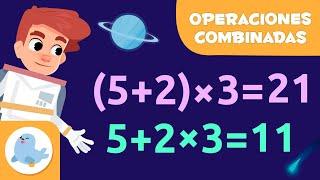 OPERACIONES COMBINADAS  Con y sin paréntesis  Matemáticas para niños ‍