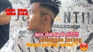tukang gunting vs pelangan #haircut #skinfade @jomguntings1802