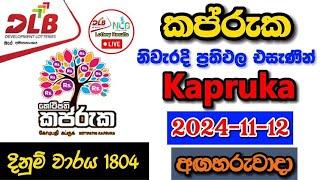 Kapruka 1804 2024.11.12 Today Lottery Result අද කප්රුක ලොතරැයි ප්‍රතිඵල dlb