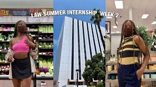 LAW INTERNSHIP VLOG: grocery haul, routine in a tiny space, cross examinations, spring grades+ PRIDE