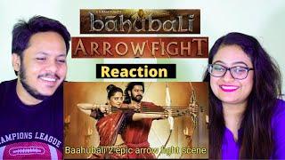 Epic Arrow fight scene REACTION | Bahubali | Prabhas | Mr. & Mrs. Pandit