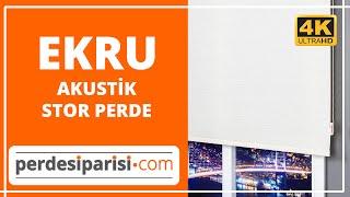 Ekru Akustik Stor Perde (4K) PerdeSiparisi.com