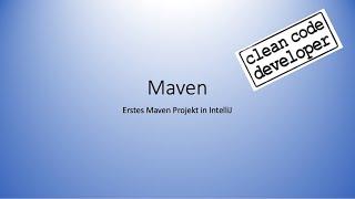 Übersicht Maven Projekt in IntelliJ erzeugt