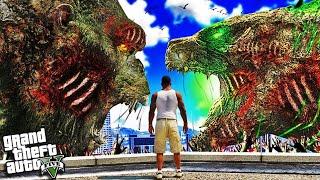 GODZILLA vs KONG Fight In GTA 5!! (Movie)