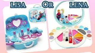 Lisa Or Lena|Elsa vs Rapunzel|dresses and cute stuff#lisa#vs