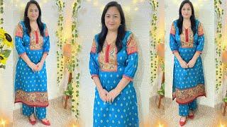 साड़ी Reuse Idea|Suit From saree|kurti cutting stitching|Reuse Old Saree #ashigautam #meesho