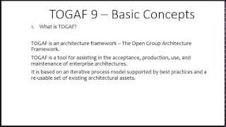 TOGAF 9 - What is TOGAF