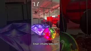 LED diamond display #LED DJbooth #LED odd shape display #LED special shape display