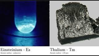 Einsteinium - Es vs Thulium - Tm Comparing Element attributes Atoms