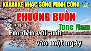 Karaoke Nhạc Trữ Tình Tone Nam Dễ Hát | Nhạc Vàng Xưa Bolero Tuyển Chọn - PHƯỢNG BUỒN
