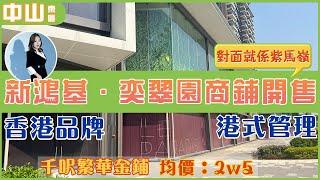 中山商铺【新鴻基·奕翠園】繁華全天候，收租唔洗愁 | 位於東區CBD中心位！千呎繁華金鋪 港式管理 香港品牌 #商鋪 #中山 #收租 #投資