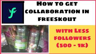 How to get collaboration in freeskout app | how to get collaboration with less follower in instagram