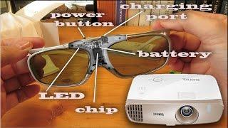 Acer DLP 3D Glasses (E4W) and Benq W2000 projector 3D setup