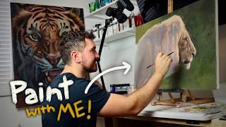 Art Vlog | Highs & Lows In the Studio | Lion Painting