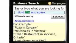 Canpages - Blackberry App - Local Business Search - Canpages.ca