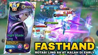 LING FASTHAND TRY TO WIN!! BEST LING ROTATION WHEN LOSING IN EARLY GAME - Ling Mobile Legends