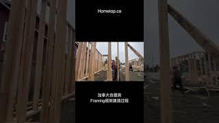 加拿大独立屋Framing框架建造流程温哥华木结构别墅怎样建#温哥华建筑设计#建房装修#&装修魔法师#shorts