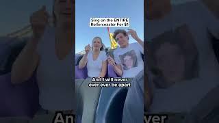 If You Sing on an Entire Rollercoaster I’ll Give you $1!! #Funny #Entertainment #Viral #Shorts