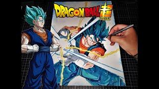 EPIC Vegito Blue Drawing Final Kamehameha!  - João Da Art VS Chris Ri Art Drawing Battle