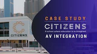 AV Integration at Citizens School, Dubai | Lights, Sound, Screen, Wireless Presentation & Scoreboard