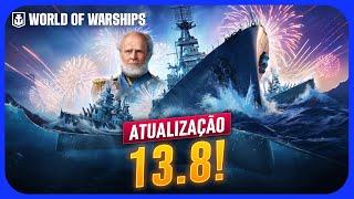 ATUALIZAÇÃO 13.8: NOVO ENCOURAÇADO BRASILEIRO GRÁTIS no ANIVERSÁRIO do WORLD OF WARSHIPS!