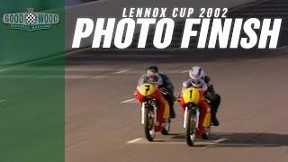 Barry Sheene and Wayne Gardner battle in incredible Goodwood bike finish