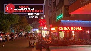 Alanya, Oba neighborhood night walk - Turkey 2021