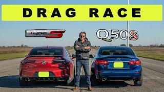 2021 Acura TLX Type S vs Infiniti Q50 Red Sport, there was no hope! Drag and Roll Race.