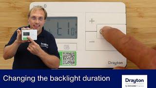 The Drayton Digistat - How to Change the Backlight Duration on the Drayton Digistat 