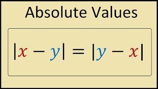 abs(x-y) = abs(y-x) are they equal?