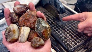 Collected over 40 Years | Cutting Agates with saw!