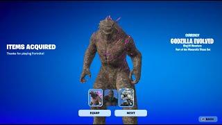 How to Unlock GODZILLA EVOLVED Skin INSTANTLY In Fortnite! (XP Level Up Fastest Method)