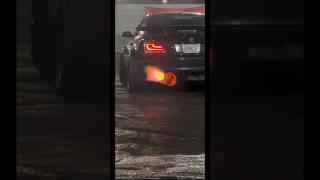 BMW CATCHES ON FIRE #bmw #bmwm3 #exhaust #flames #bmwm #bmwcar