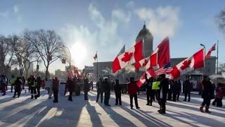 'Freedom Convoy' disrupts travel at Ambassador Bridge