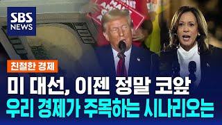 미 대선 정말 코앞…한국 경제 관심 집중되는 시나리오는? / SBS / 친절한 경제