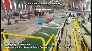 Amulite New Installing Automatic Fiber Cement Board Production Line Process Show