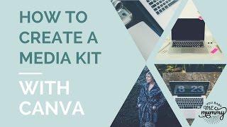 How to create a media kit in Canva /  How to use Canva /  Canva tutorial /  how to make a media kit