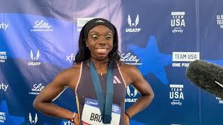 Brittany Brown Runs 21.90 Personal Best to Qualify for her First U.S. Olympic 200m Team