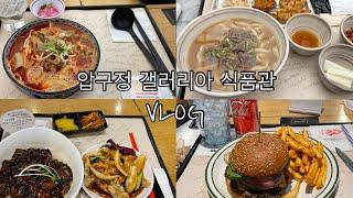 쩝박정아의 압갤 음식 vlog (브이로그 / 압구정 갤러리아 / 식품관 / 음식 / 혼밥 / 압구정로데오)