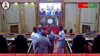 LIVE SENATE PLENARY, 21ST OF NOVEMBER, 2024