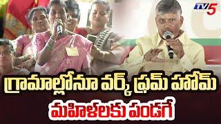 CM Chandrababu About Work From Home Opportunities in AP || TV5 News