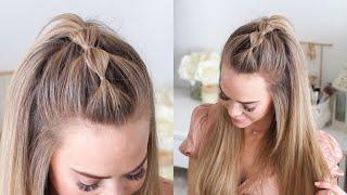 HALFUP BUBBLE MOHAWK BRAID | Hairstyles for Medium Long Hair