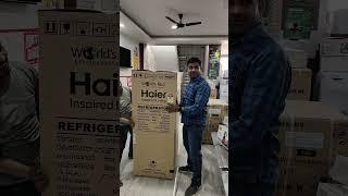 HAIER BIG SIZE SINGLE DOOR REFRIGERATOR UNBOX